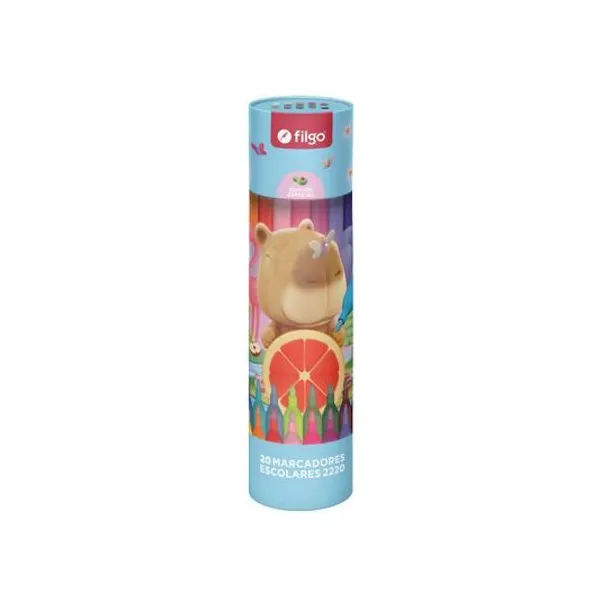 Marcador escolar Pinto 2220 capibara tubo x20 unidades Filgo