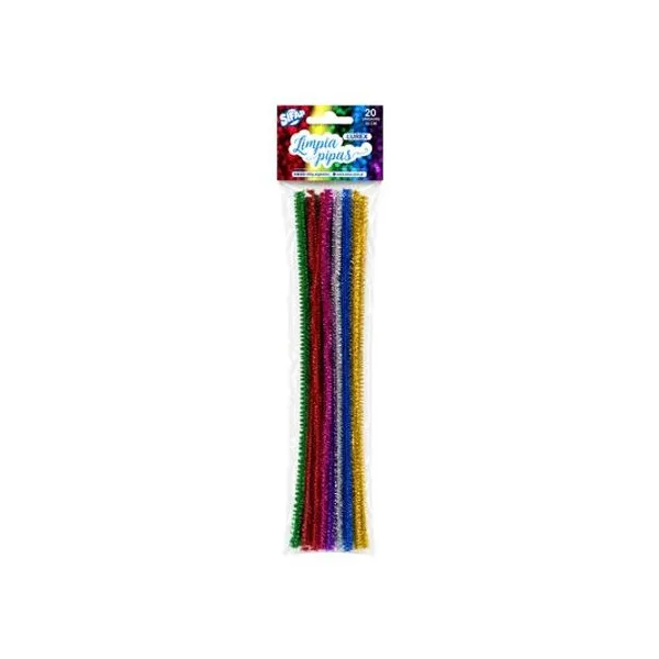 Limpia pipas de lurex 30 cm bolsa x20 unidades Sifap