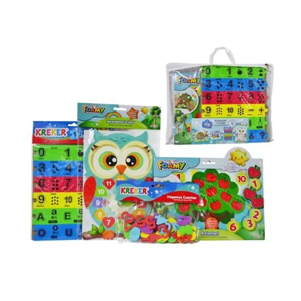 Set de 4 juegos didacticos: sumando + juego Kreker en bolsa 39x29 cm Kreker
