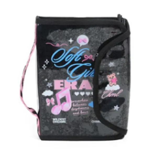 Cartuchera my friends: my collection black 22x17x4 cm