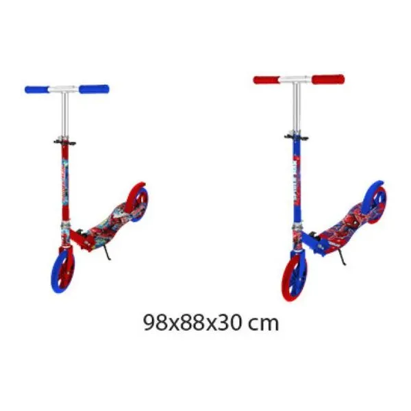 Monopatin plegable aluminio ruedas grandes Spiderman