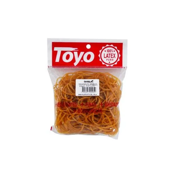 Bandas elasticas de latex 100 g 100% latex en bolsa toyo