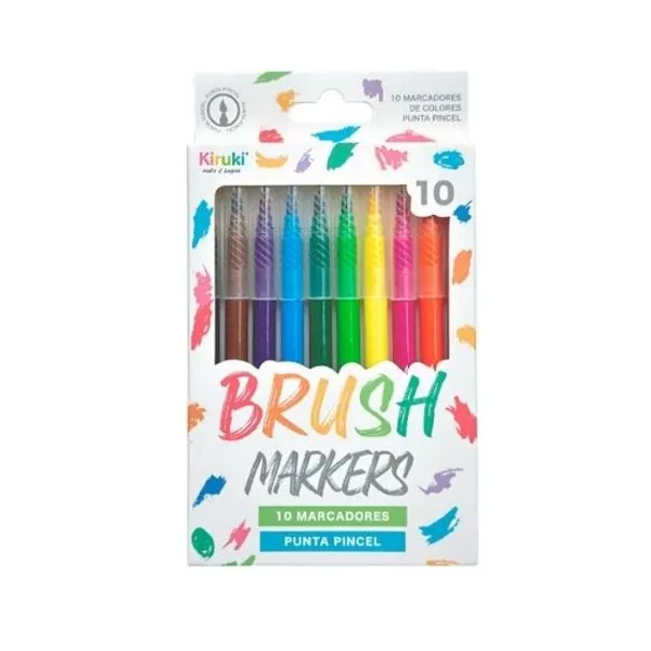 Marcadores kiruki brush classic x10 unid.