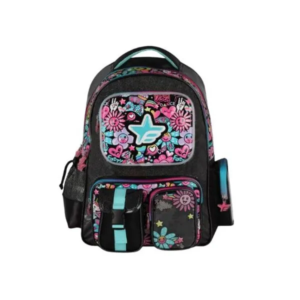Mochila espalda 18" footy flowers con luz