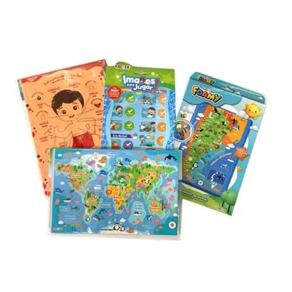 Mi mundo para llevar -bolsa 30x40 cm de pvc cristal con cierre y manija set 4 juegos