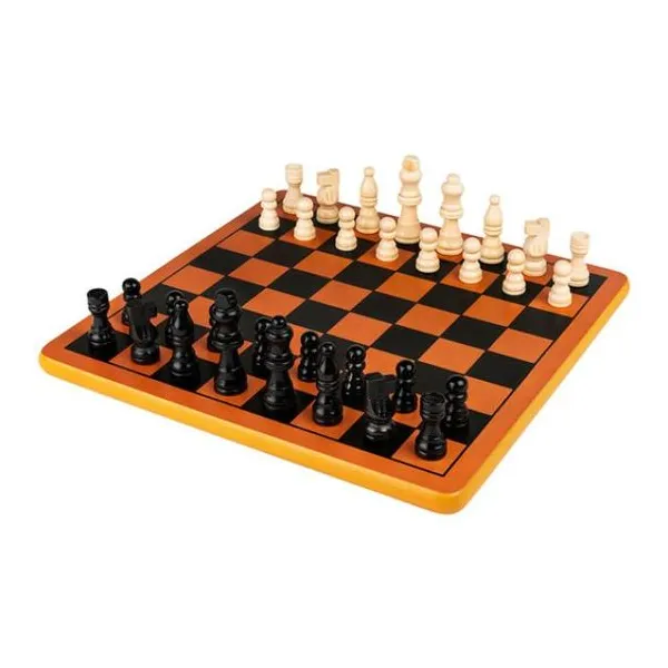 Spin master games ajedrez lujo de madera (piezas + tablero plegable)
