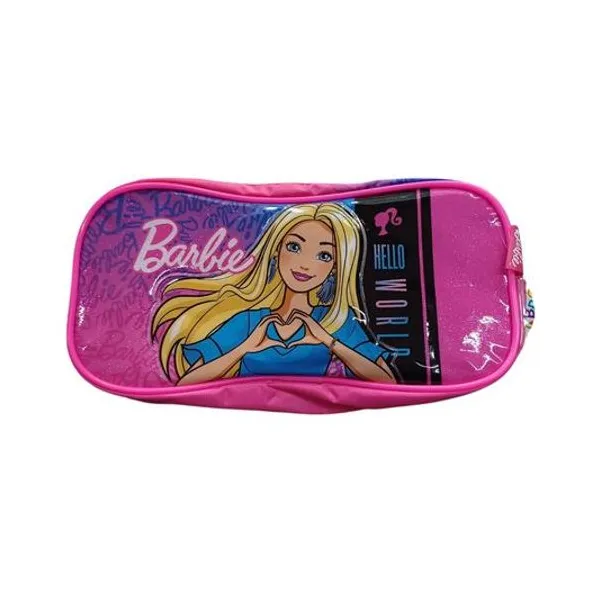 Cartuchera 2 cierres Barbie hello 25x12x8 cm wabro