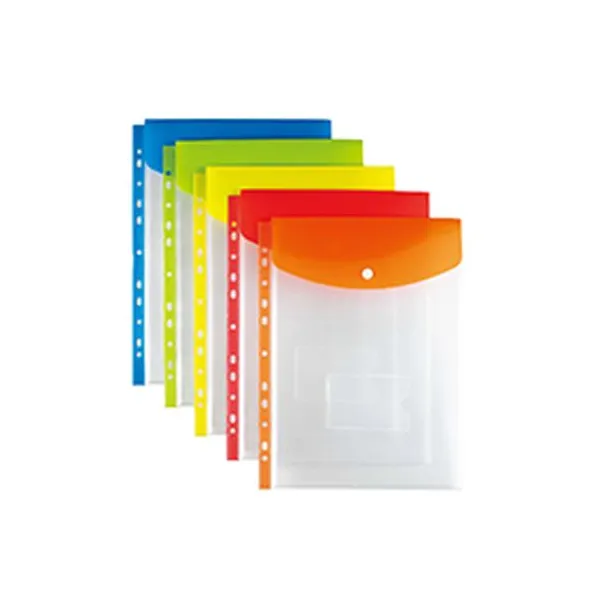 Sobre folio pvc con abrojo the-pel tamaño oficio vertical