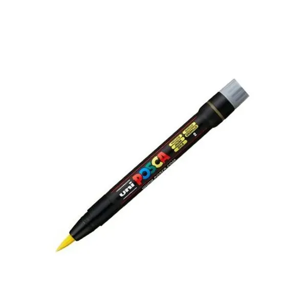 Marcador Uni posca al agua para pincel amarillo