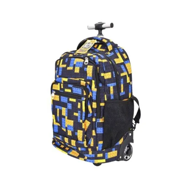 Mochila con carro 16,5" útil uno fantasia cuadros