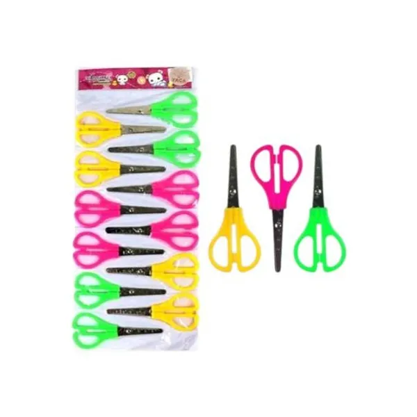 Tijera escolar 13 cm blister x12 unidades