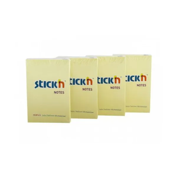 Notas adhesivas stick 51 x76 mmx 100 hs.amarillo