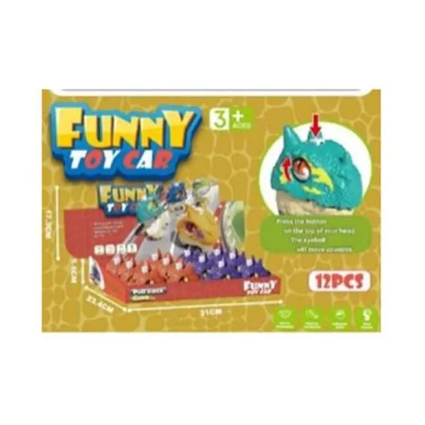 Llavero de dinosaurio (2 colores) 12 pzas/display