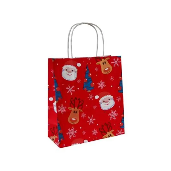 Bolsa zafiro navidad roja 18x08x20 cm x unidad