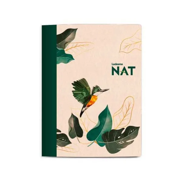 Cuaderno tapa flexible Ledesma nat 16 x21 x42 hs.raya