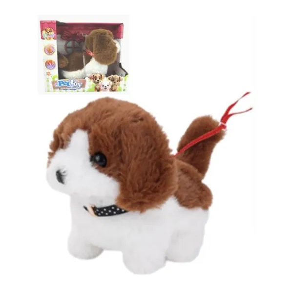 Mascota de peluche perro bobby con sonido y movimiento 17 14 cm