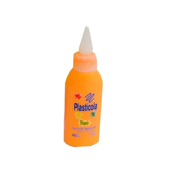 Adhesivo vinílico color Plasticola fluo 40 grsnaranja