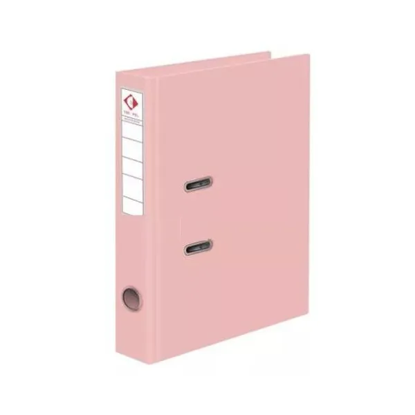 Bibliorato forrado pvc oficio pastel salmon l/angosto 50 mm