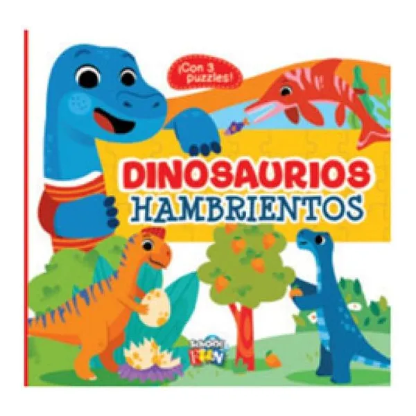Super puzzles! dinosaurios hambrientos (3 puzzles de 9 piezas)