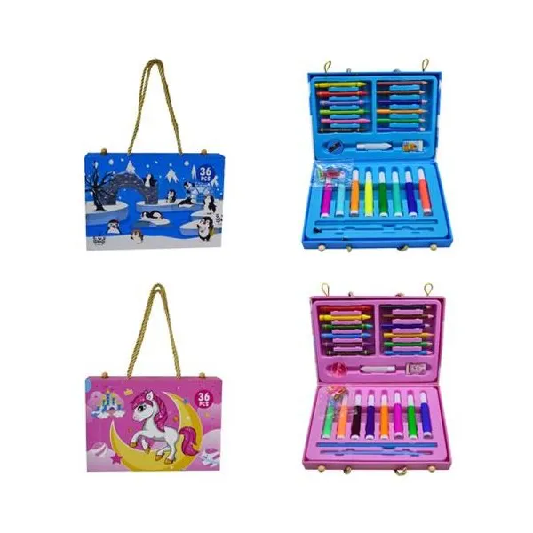 Set de Arte 26 piezas en valija 21x14.5x4.5 cm x unidad modelos surtidos