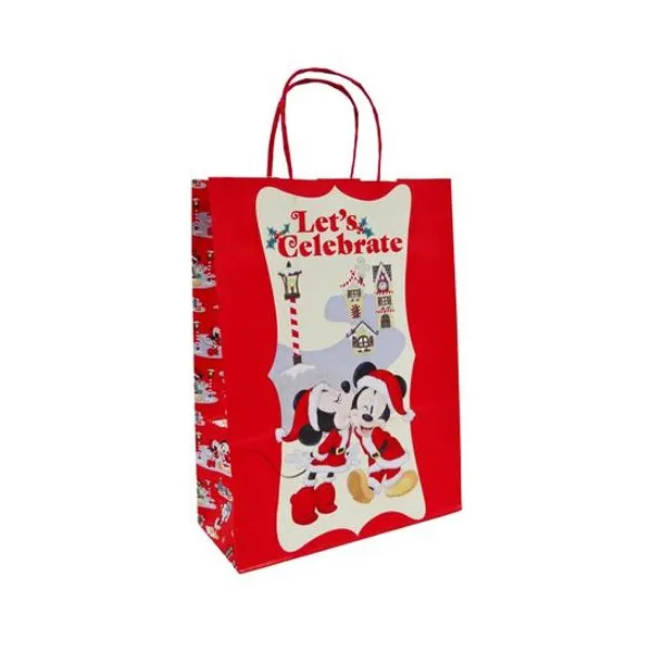 Bolsa zafiro mickey navidad 22x10x30 cm
