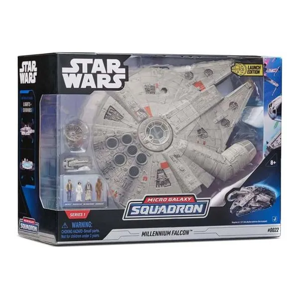 Star wars millennium falcon 9" con 4 figuras