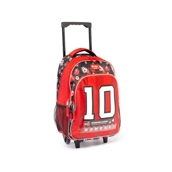 Mochila 18" con carro starpak fútbol rojo - mo-stpakca-f