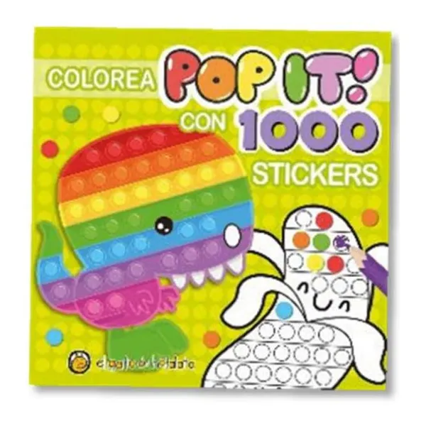 Pinto pop it con 1000 stickers- dinosaurio