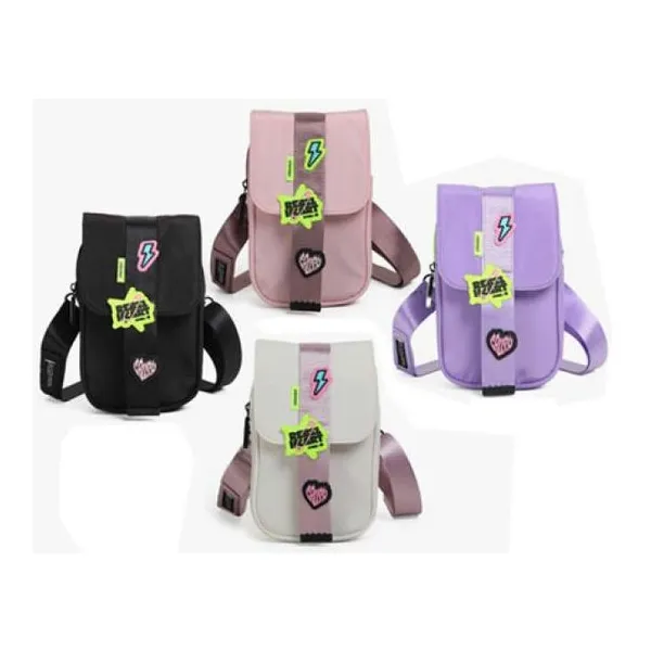 Portacelular ribbon parches -punk power colores surtidos 12 7.5 20 cm