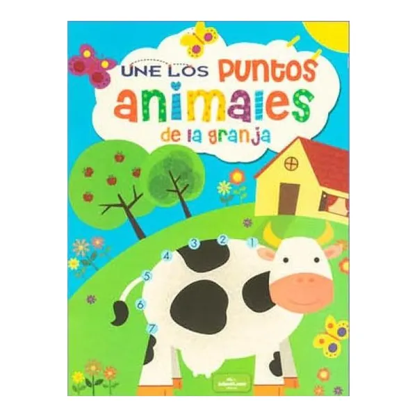 Une con puntos - animales de la granja