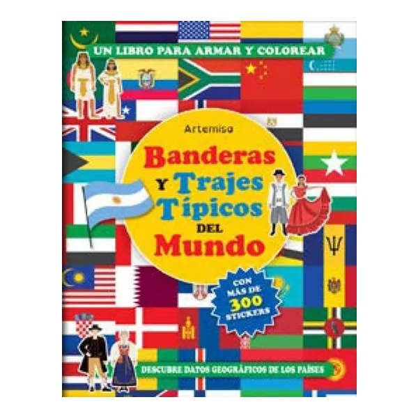 Banderas y trajes del mundo para pintar