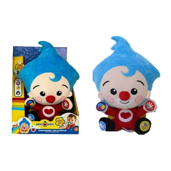 Peluche abc 30 cm plim plim. sonidos, canciones, pancita que brilla