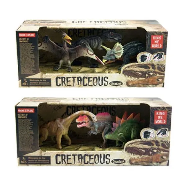 Set dinosaurios x3 pzas 25 x10 x9 cm