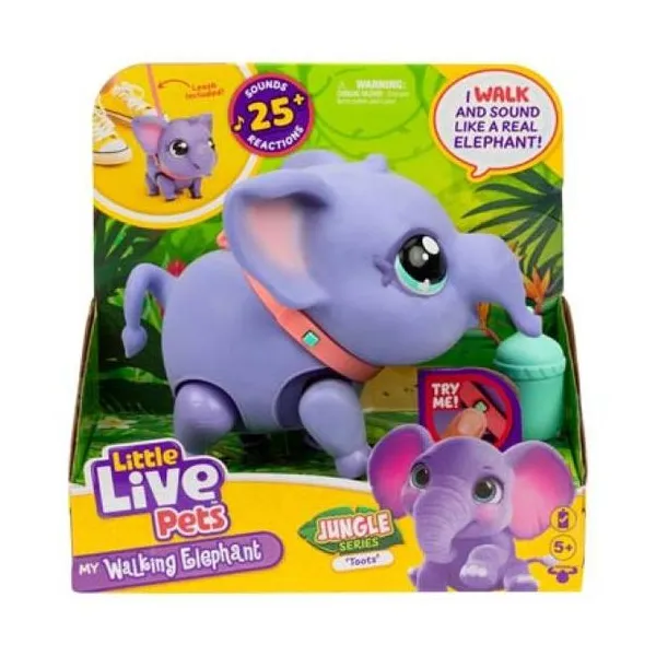 Little live pets elefante interactivo con más de 25 sonidos y reacciones: acaric