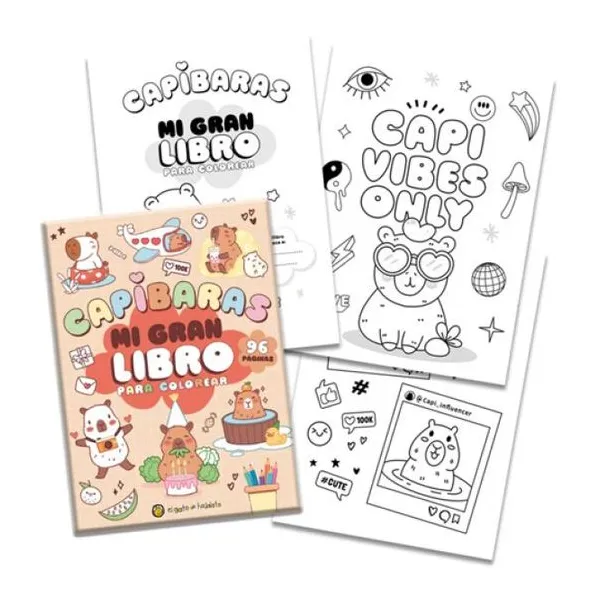Mi gran libro para colorear capibaras 27 19 cm