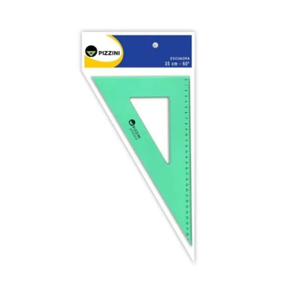 Escuadra Pizzini 60° 30 cmverde transparente