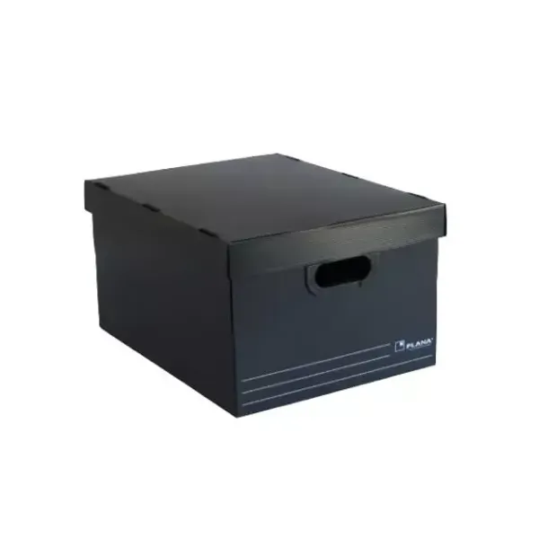 Caja plástico microc.plana n.° 804 con tapa negro 45,5x35,5x25,5 cm