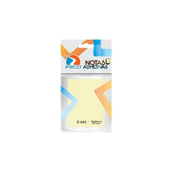 Notas autoadhesivas e-653 38x50 mm 100 hojas Ezco