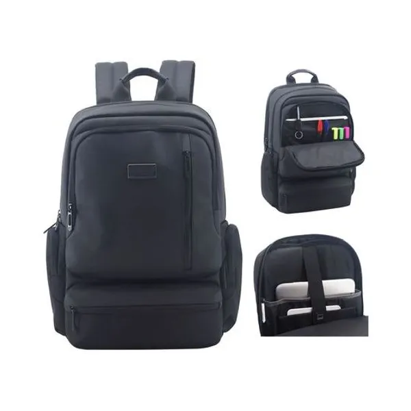 Mochila 19" espalda portanotebook negra con cinta para carry on unicross