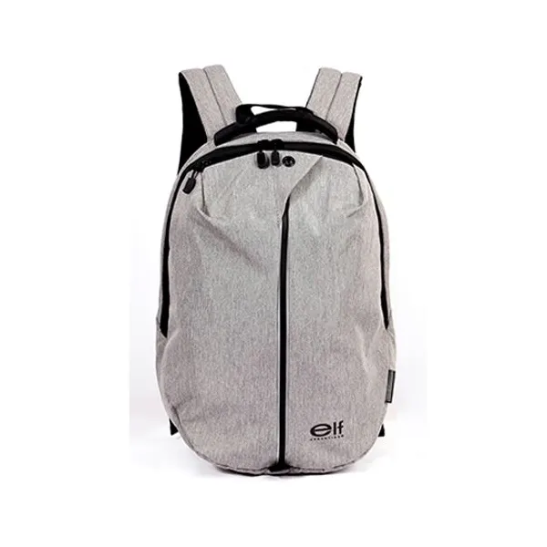 Mochila espalda 18" elf n.° 3621b lona lisa gris con portanotebook