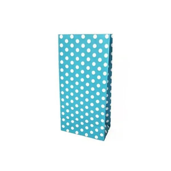 Bolsa cotillon x1 lunares turquesa 12.5x7x24.5 cm