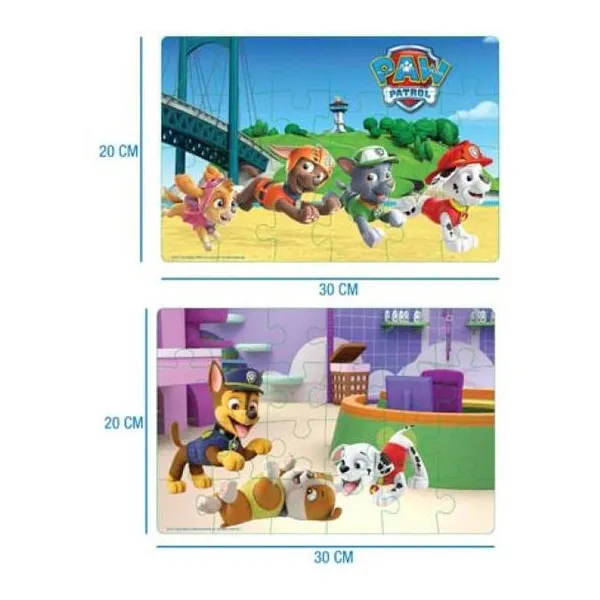 Paw Patrol rompecabeza 24 pcs x2 unidades jungle pups, clásica y rescue wheels