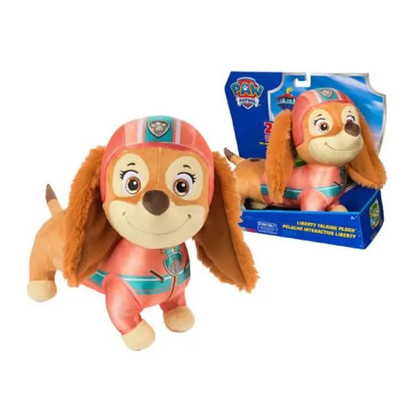 Paw Patrol liberty-cachorro de peluche (salchicha)20 sonidos y frases.22x30 cm