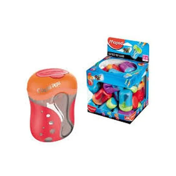 Sacapuntas color peps 2 orificios caja x24 Maped