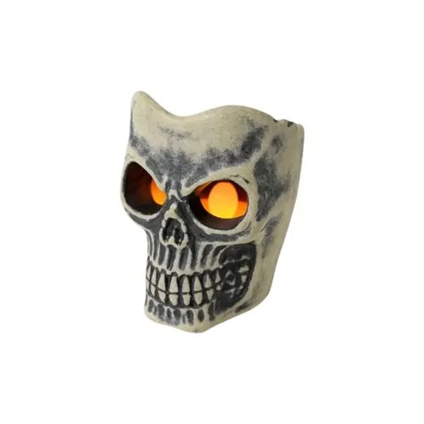 Calavera halloween con luz 5x7 cm x unidad