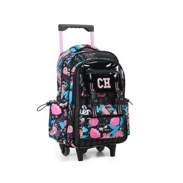 Mochila 18" con carro jungle love balack chimola