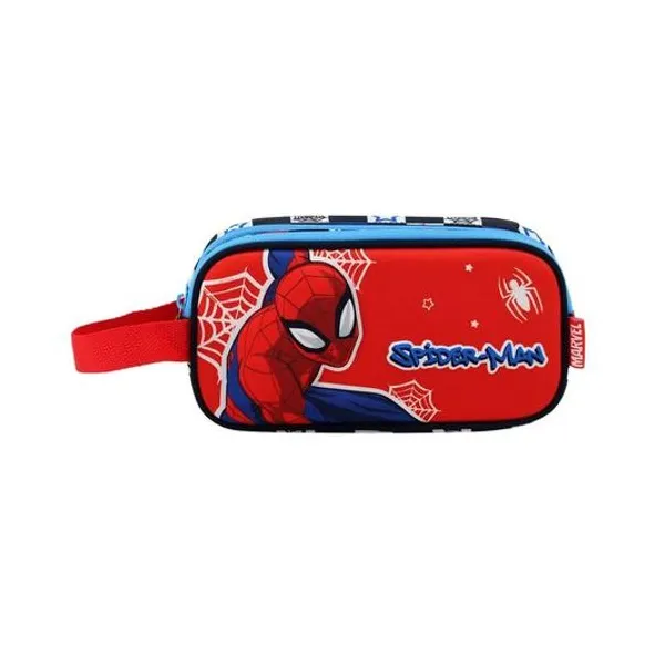 Cartuchera 2 cierres Spiderman 23x12x8 cm lsyd