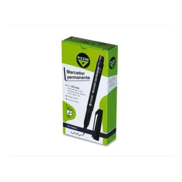 Marcador para cd negro pta red caja x10 Pizzini -