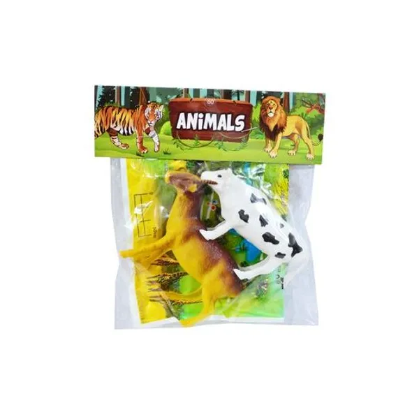 Set de animales de la selva 2pzs en bolsa 17x15x4 cm