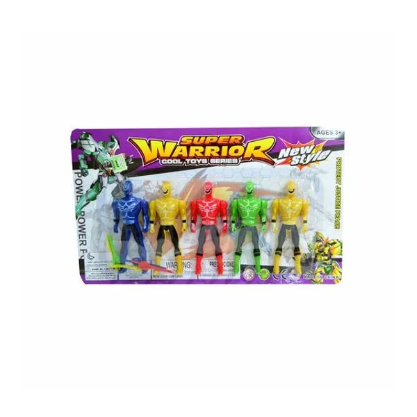Muñeco super heroe x5 en blister 31x19 cm